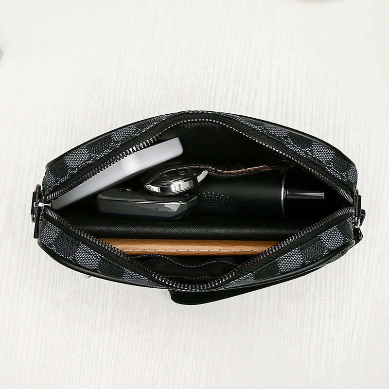 PU Leather Waist Bag for Men – Business Shoulder Strap, Travel Organizer & Phone Pouch
