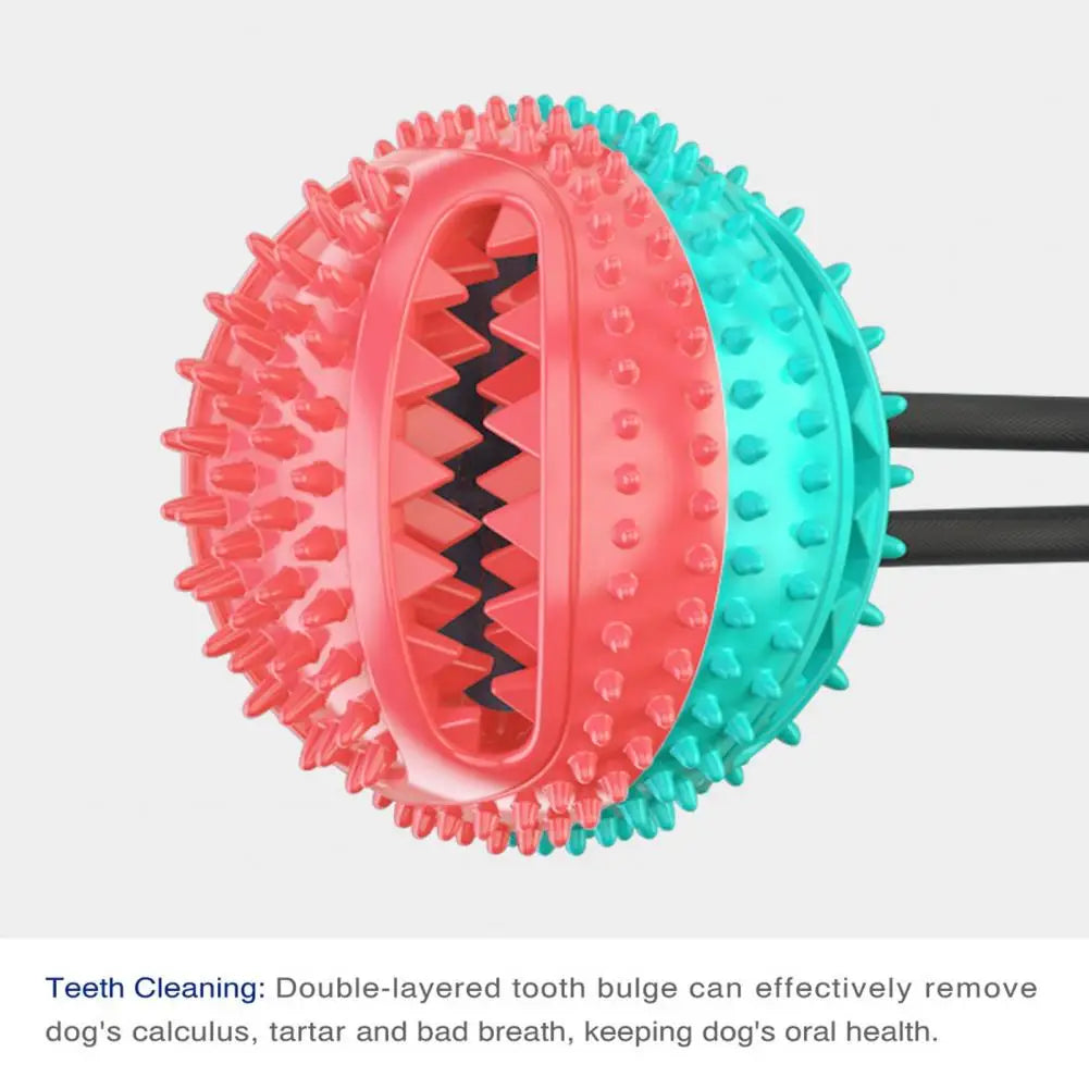 Dog Chew Toy – Interactive Rope, Suction Cup, Treat-Dispensing Ball, Dental Care