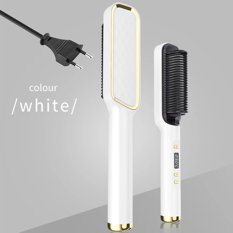 Multifunctional heated electric comb – Hair straightener, negative ion, anti-scald, fast straightening brush