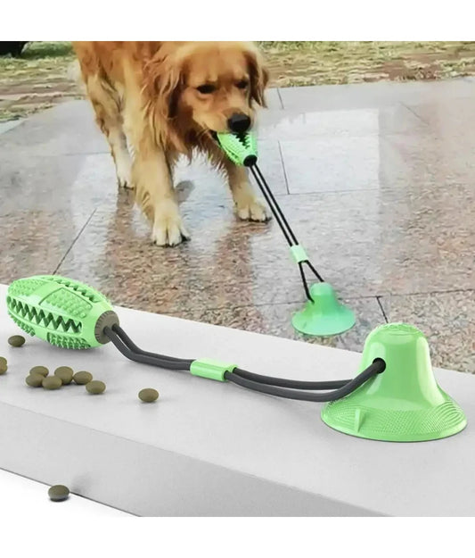 Dog Chew Toy – Interactive Rope, Suction Cup, Treat-Dispensing Ball, Dental Care