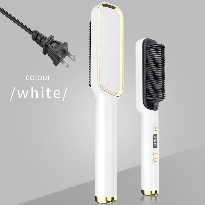 Multifunctional heated electric comb – Hair straightener, negative ion, anti-scald, fast straightening brush