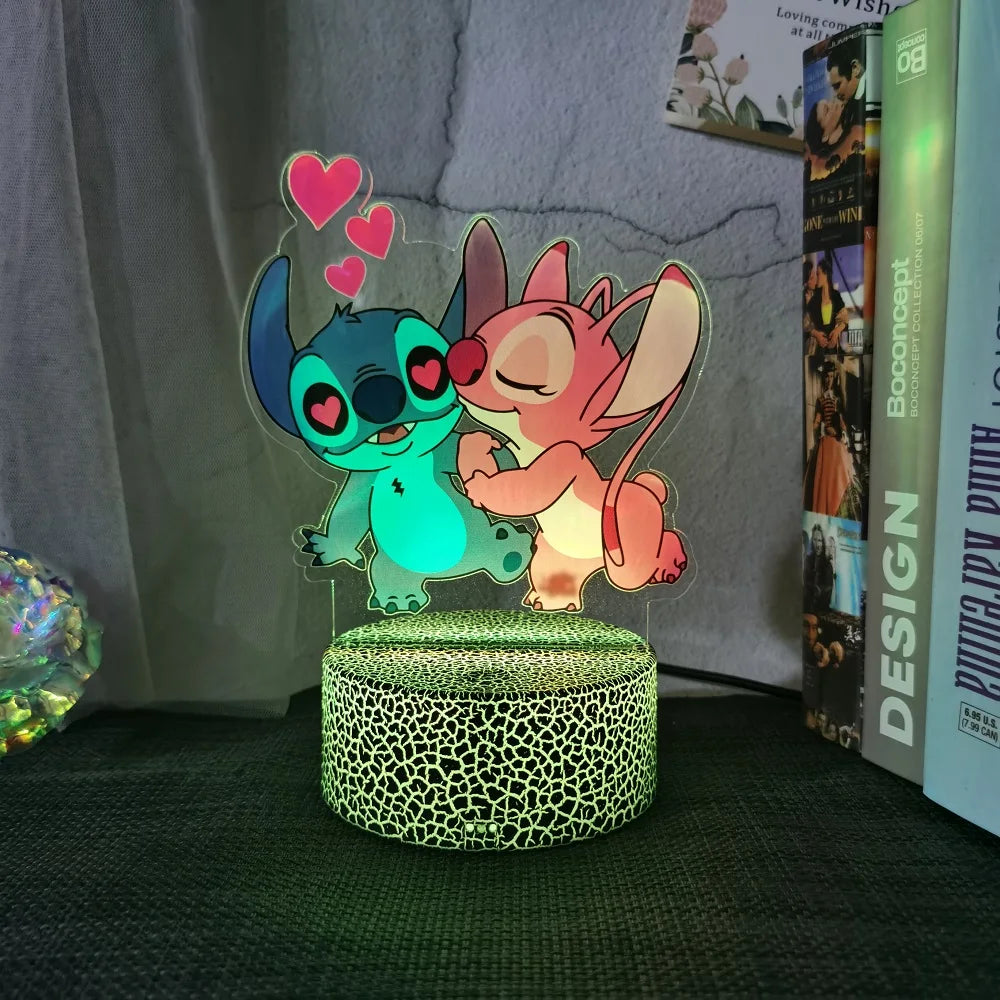 Lampada Notturna Lilo & Stitch™ 3D LED Multicolore – 16 Colori & Telecomando Intelligente | Regalo per Bambini & Decorazione Magica per la Camera 🌙✨