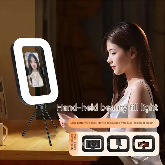 Portable LED Ring – Rechargeable Fill Light for Selfies, Streaming, Photography, and Desk Use