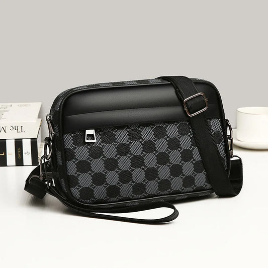 PU Leather Waist Bag for Men – Business Shoulder Strap, Travel Organizer & Phone Pouch