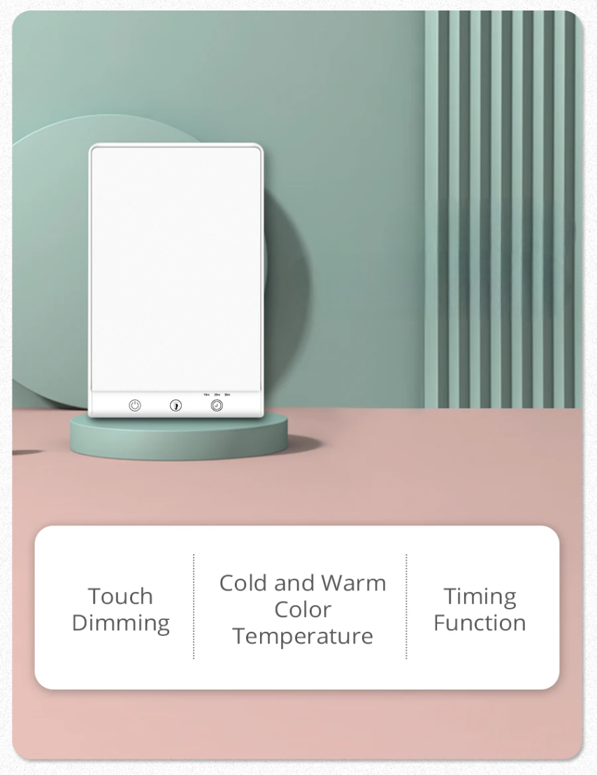 Lampada di luminoterapia SAD – 10000 Lux, USB, contro la tristezza invernale