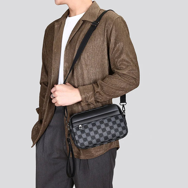 PU Leather Waist Bag for Men – Business Shoulder Strap, Travel Organizer & Phone Pouch