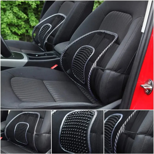 Lumbar Mesh Cushion with Massage – Comfort & Support for Car, Office & Home
