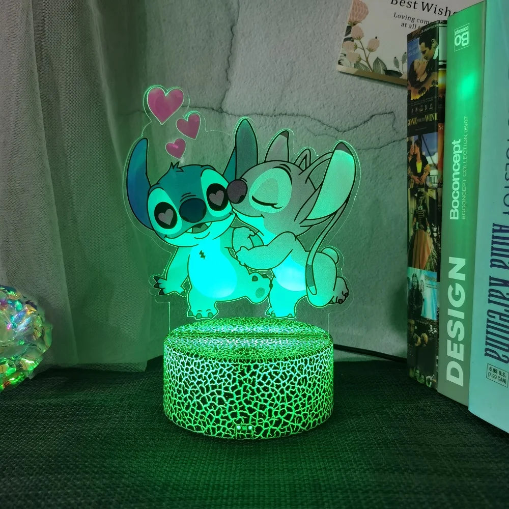 Lampada Notturna Lilo & Stitch™ 3D LED Multicolore – 16 Colori & Telecomando Intelligente | Regalo per Bambini & Decorazione Magica per la Camera 🌙✨