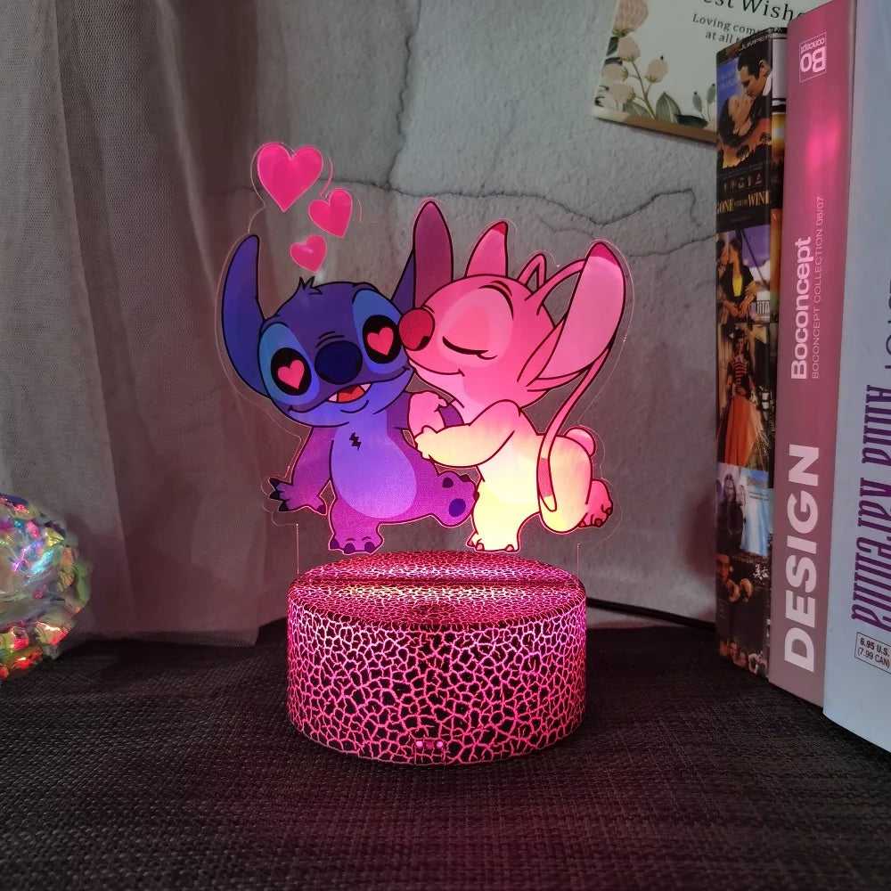 Lampada Notturna Lilo & Stitch™ 3D LED Multicolore – 16 Colori & Telecomando Intelligente | Regalo per Bambini & Decorazione Magica per la Camera 🌙✨