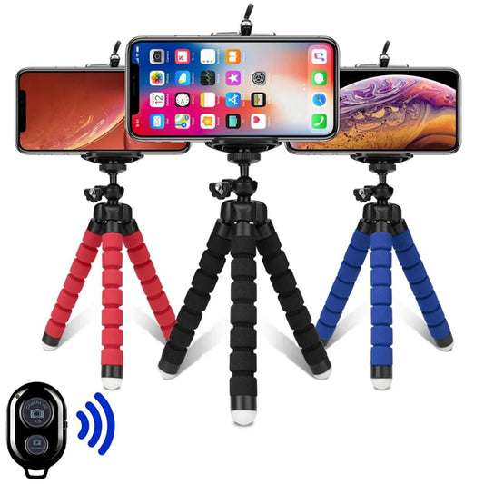 Mini Treppiede Octopus per Smartphone – Supporto Flessibile & Clip Universale per Telefono e Fotocamera | Monopiede Leggero e Portatile