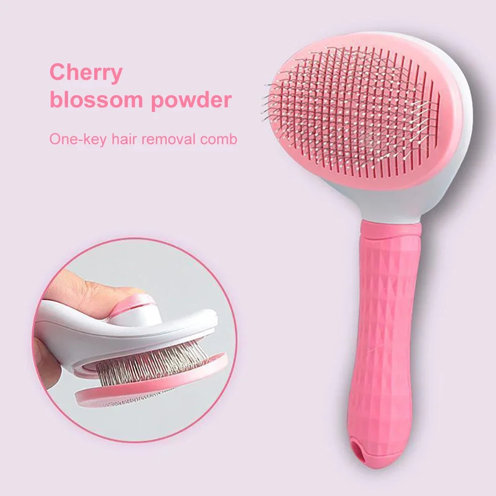 Deshedding brush for dogs and cats – grooming comb for long hair, effective hair removal, pet bath brush