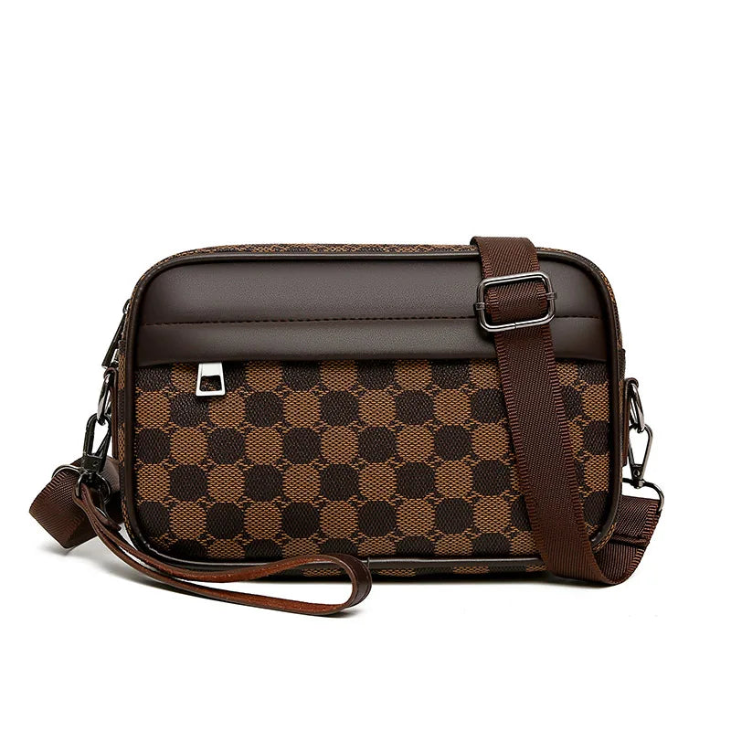 PU Leather Waist Bag for Men – Business Shoulder Strap, Travel Organizer & Phone Pouch