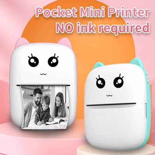Portable Mini Thermal Printer – Bluetooth, Inkless, Photo & Label Printing (iOS/Android, 58mm)