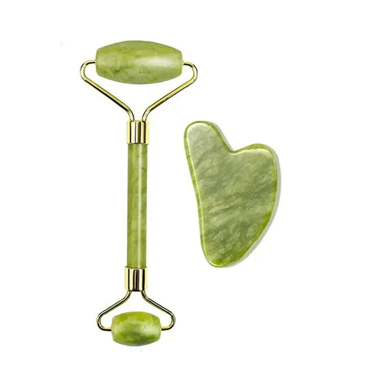 Natural Jade Roller & Gua Sha – Anti-Wrinkle Facial Massage, Skin Care & Relaxation