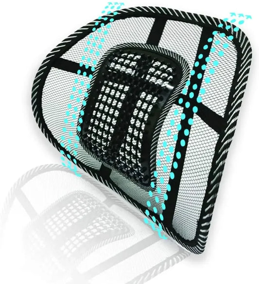 Lumbar Mesh Cushion with Massage – Comfort & Support for Car, Office & Home