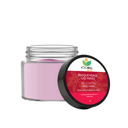 Mayan Facial Mask – Red & White Clay, Ylang-Ylang | Deep Pore Cleansing & Radiant Skin