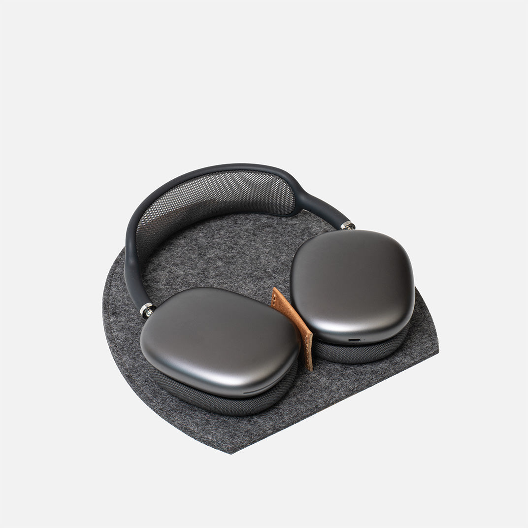 Felt AirPods Max Rest Station 2.0 – Supporto in feltro di lana Merino con inserti in pelle