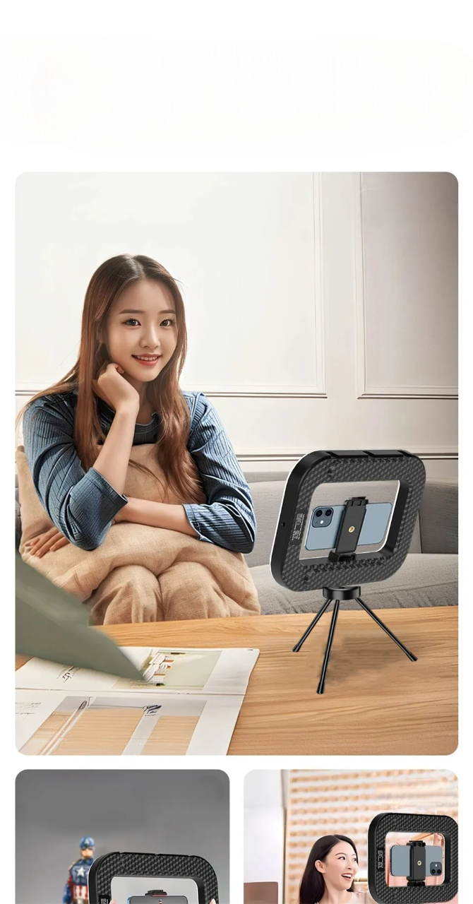 Anello LED portatile – luce ricaricabile per selfie, streaming, fotografia e scrivania