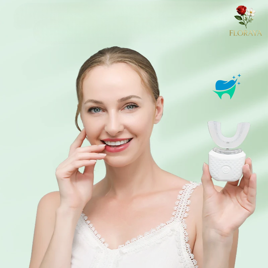 Spazzolino da denti elettrico automatico a forma di U, setole in silicone ricaricabili senza fili, pulizia portatile, spazzolino automatico di alta qualità