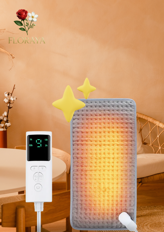 Coperta Riscaldante Elettrica Ultra Morbida 58×29 cm – 9 Livelli di Calore, Timer Intelligente, Tessuto in Micro-Peluche Lavabile