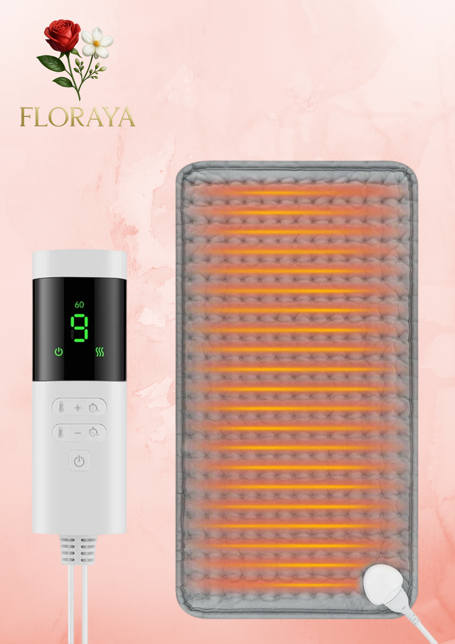 Coperta Riscaldante Elettrica Ultra Morbida 58×29 cm – 9 Livelli di Calore, Timer Intelligente, Tessuto in Micro-Peluche Lavabile