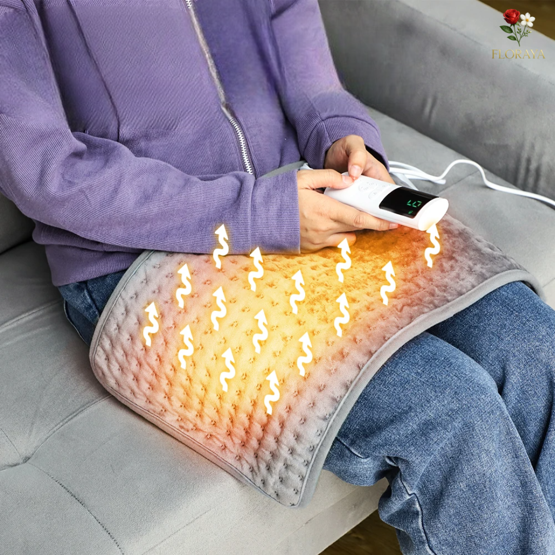 Coperta Riscaldante Elettrica Ultra Morbida 58×29 cm – 9 Livelli di Calore, Timer Intelligente, Tessuto in Micro-Peluche Lavabile