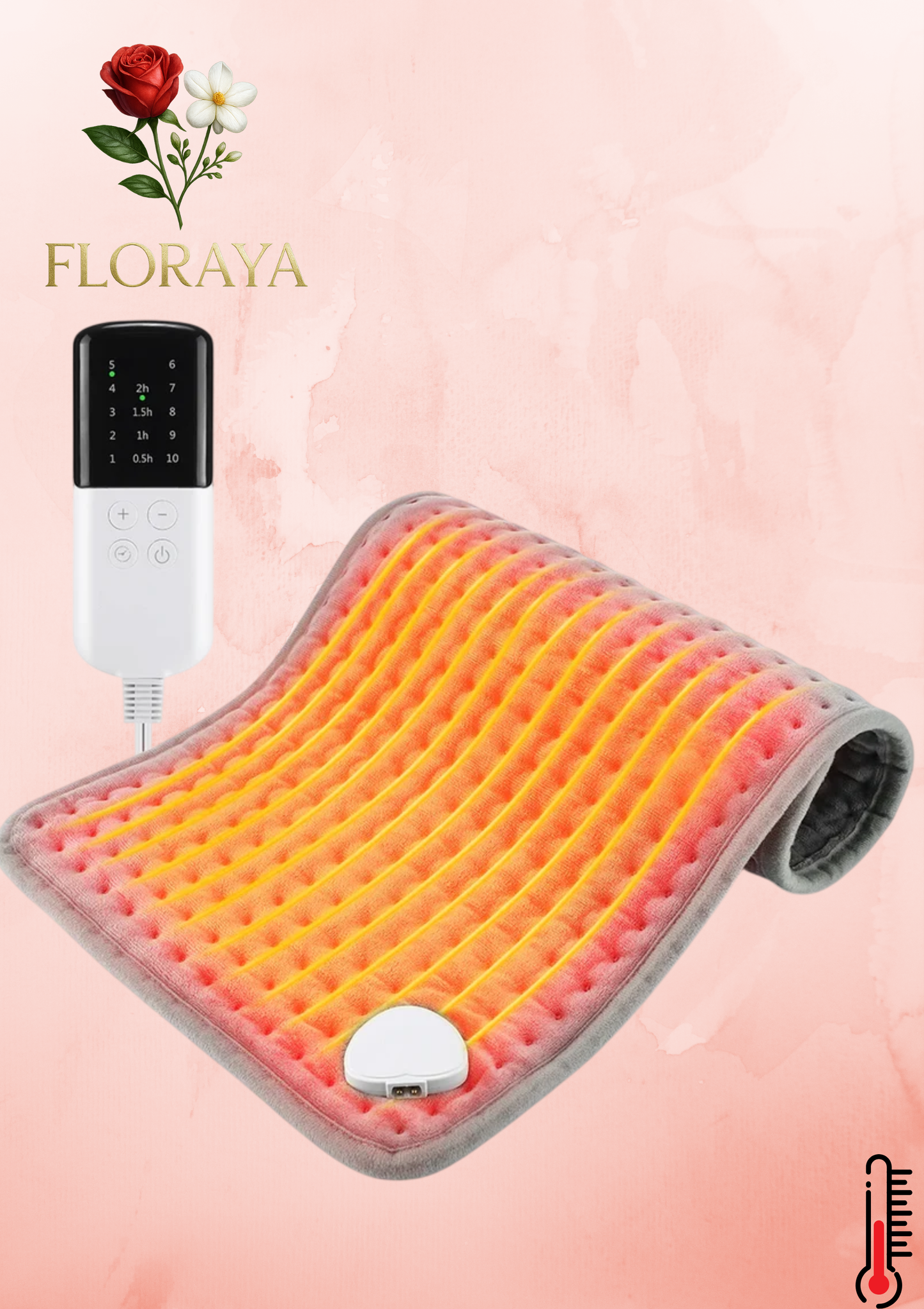 Coperta Riscaldante Elettrica Ultra Morbida 58×29 cm – 9 Livelli di Calore, Timer Intelligente, Tessuto in Micro-Peluche Lavabile