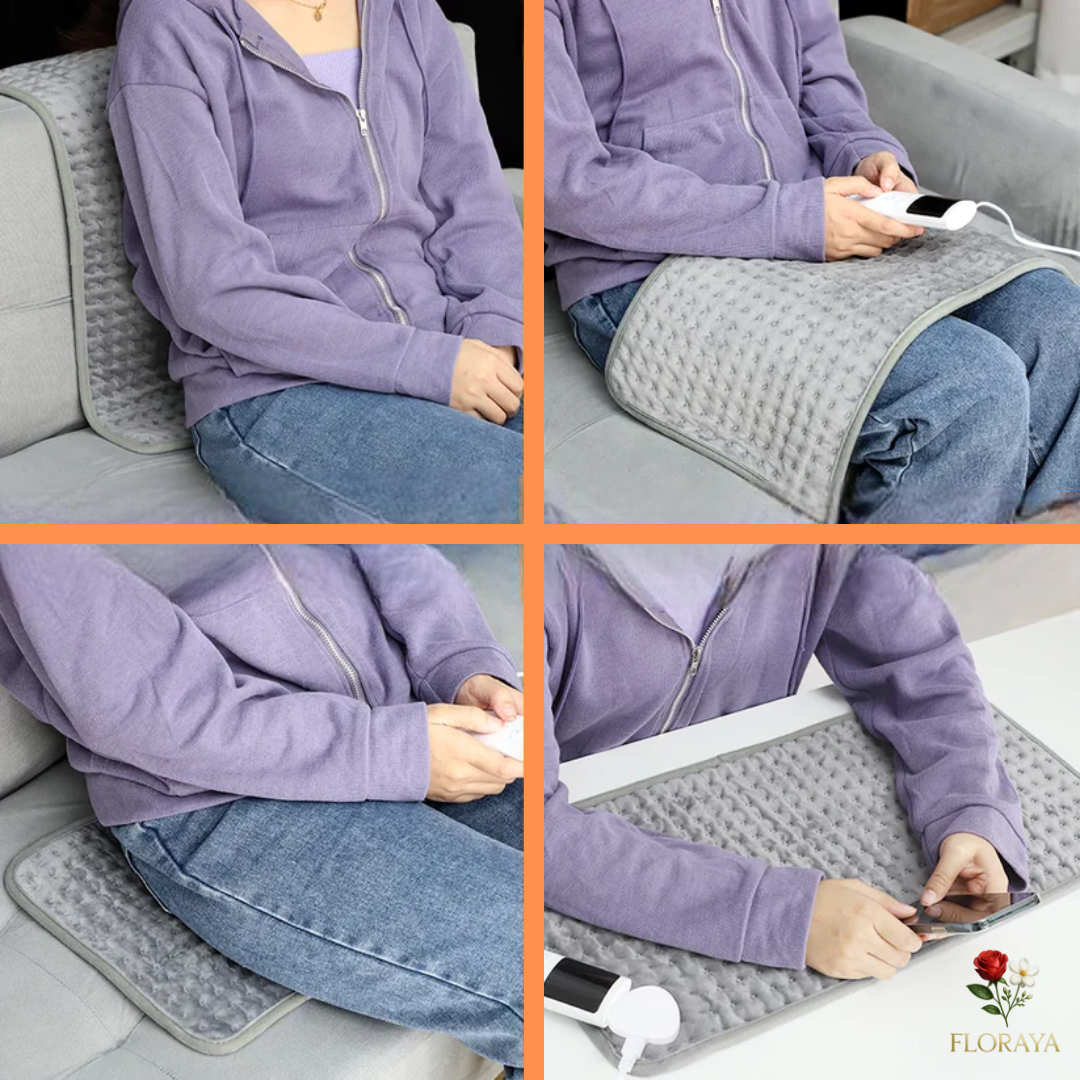 Coperta Riscaldante Elettrica Ultra Morbida 58×29 cm – 9 Livelli di Calore, Timer Intelligente, Tessuto in Micro-Peluche Lavabile