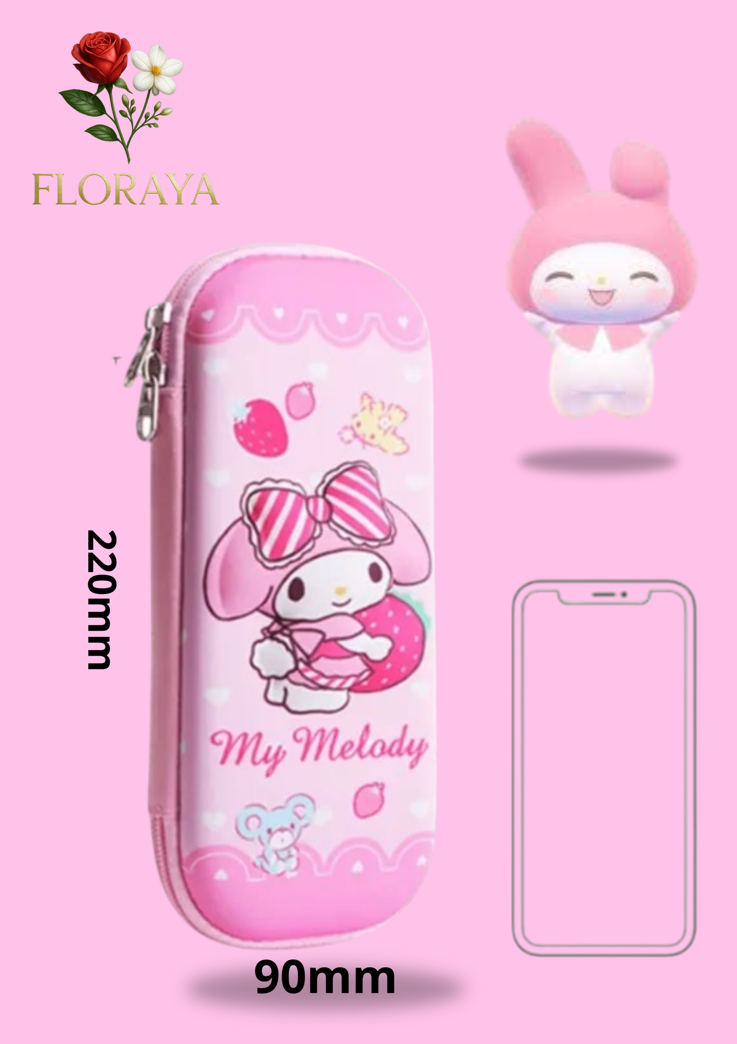 Astuccio Kawaii Sanrio 3D – Hello Kitty, Kuromi e Cinnamoroll | Grande Capacità, Design Adorabile per Studenti e Bambini 🎀