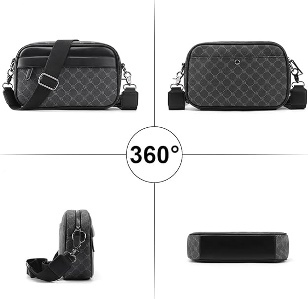 PU Leather Waist Bag for Men – Business Shoulder Strap, Travel Organizer & Phone Pouch