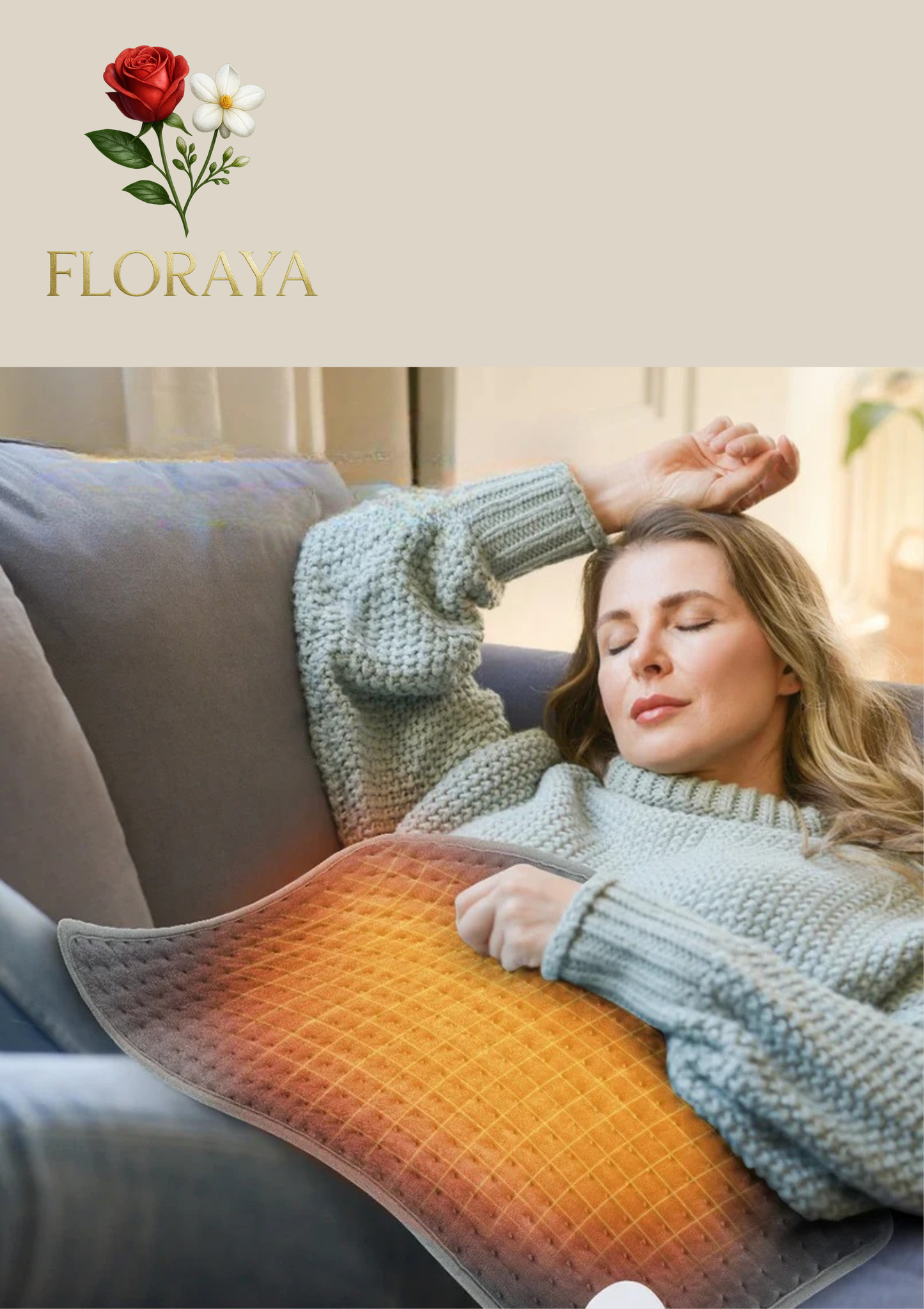 Coperta Riscaldante Elettrica Ultra Morbida 58×29 cm – 9 Livelli di Calore, Timer Intelligente, Tessuto in Micro-Peluche Lavabile