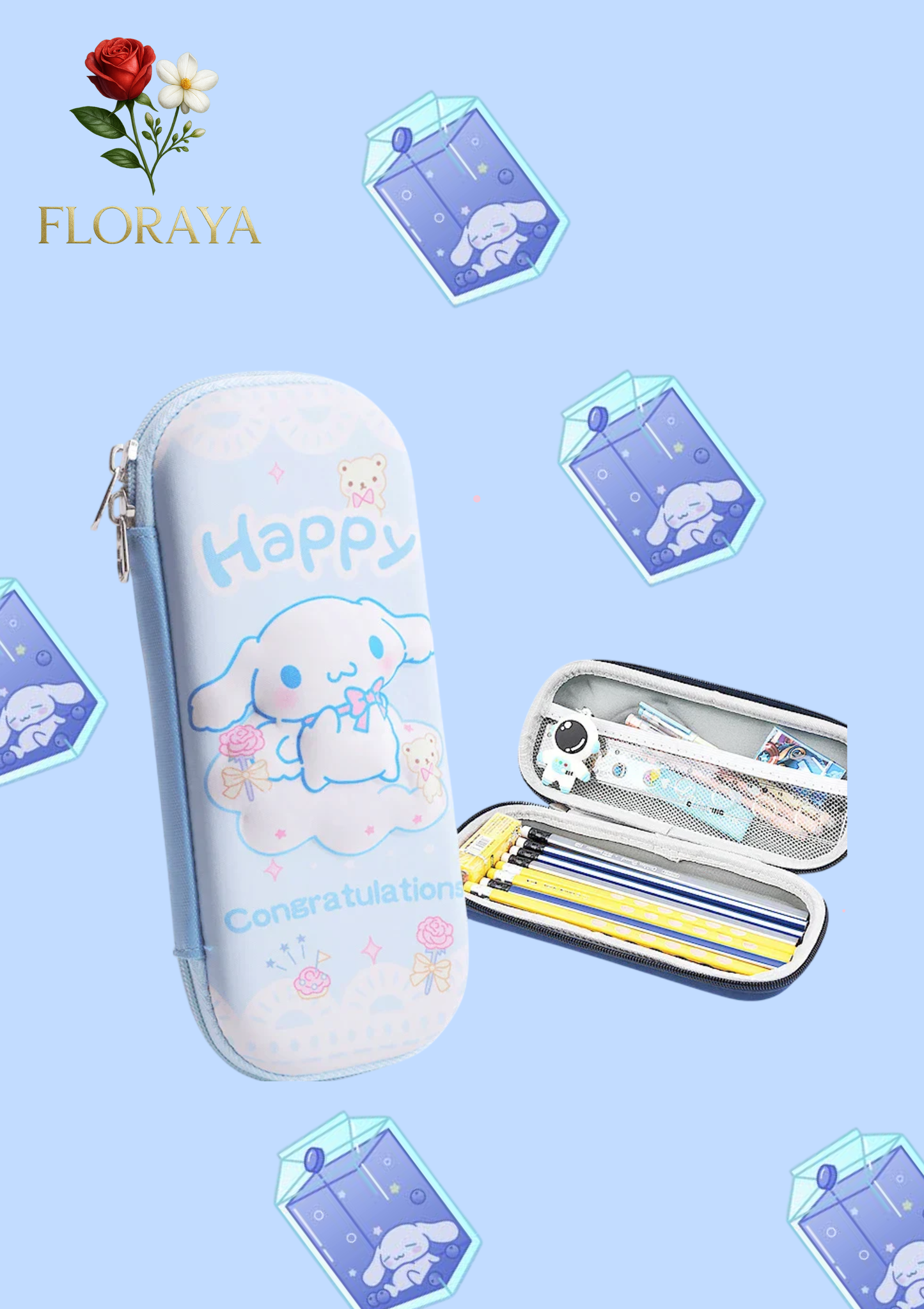 Astuccio Kawaii Sanrio 3D – Hello Kitty, Kuromi e Cinnamoroll | Grande Capacità, Design Adorabile per Studenti e Bambini 🎀