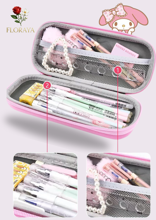 Astuccio Kawaii Sanrio 3D – Hello Kitty, Kuromi e Cinnamoroll | Grande Capacità, Design Adorabile per Studenti e Bambini 🎀