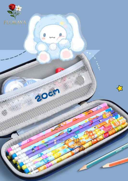 Astuccio Kawaii Sanrio 3D – Hello Kitty, Kuromi e Cinnamoroll | Grande Capacità, Design Adorabile per Studenti e Bambini 🎀