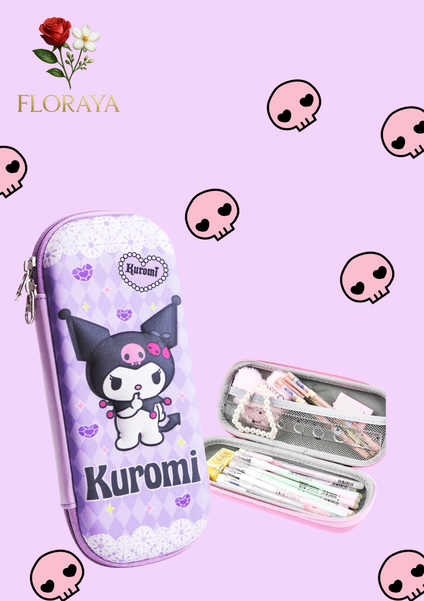 Astuccio Kawaii Sanrio 3D – Hello Kitty, Kuromi e Cinnamoroll | Grande Capacità, Design Adorabile per Studenti e Bambini 🎀