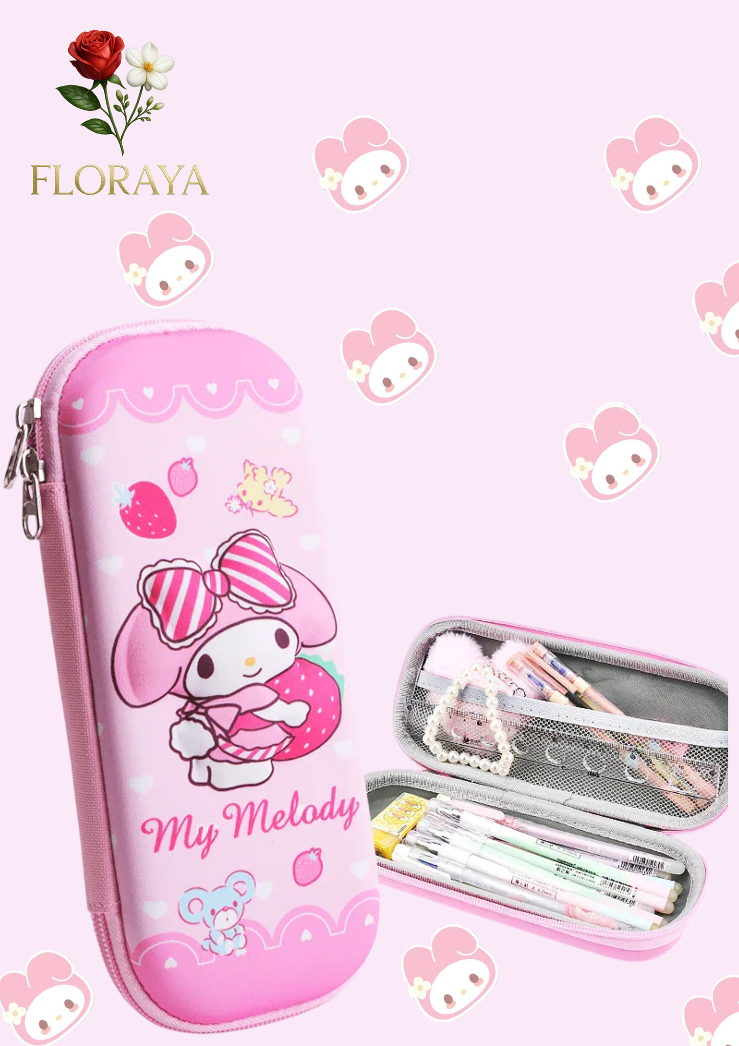 Astuccio Kawaii Sanrio 3D – Hello Kitty, Kuromi e Cinnamoroll | Grande Capacità, Design Adorabile per Studenti e Bambini 🎀